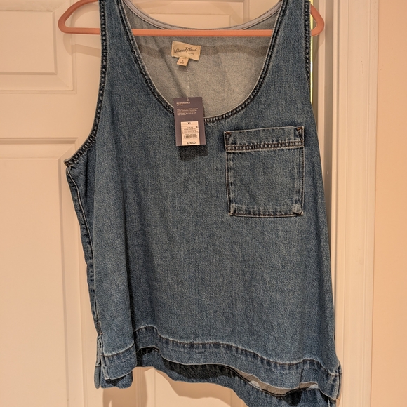 Universal Thread Tops - Universal Thread Denim Blue Sleeveless Top